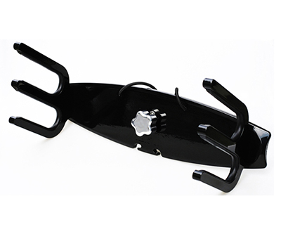 FINISH OPTION: Pro quick release water ski rack glossy black